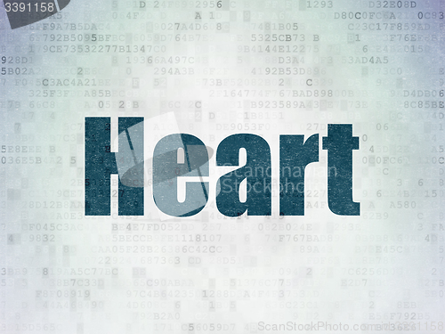 Image of Health concept: Heart on Digital Paper background