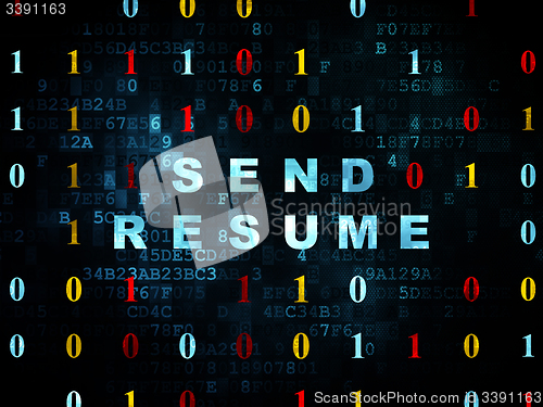 Image of Business concept: Send Resume on Digital background