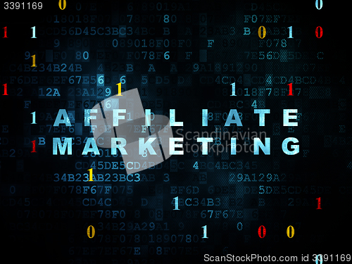 Image of Finance concept: Affiliate Marketing on Digital background