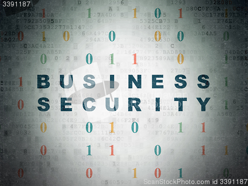 Image of Protection concept: Business Security on Digital Paper background