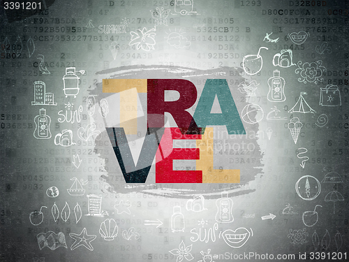 Image of Tourism concept: Travel on Digital Paper background