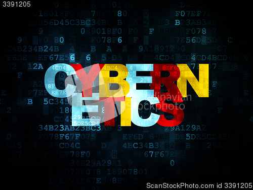 Image of Science concept: Cybernetics on Digital background