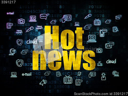 Image of News concept: Hot News on Digital background