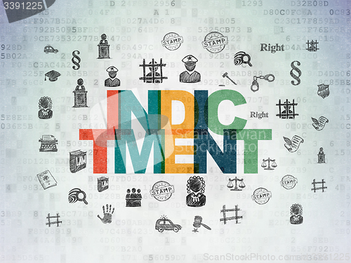 Image of Law concept: Indictment on Digital Paper background