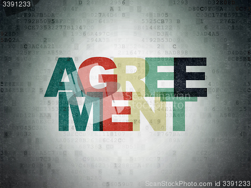 Image of Business concept: Agreement on Digital Paper background