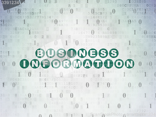 Image of Business concept: Business Information on Digital Paper background