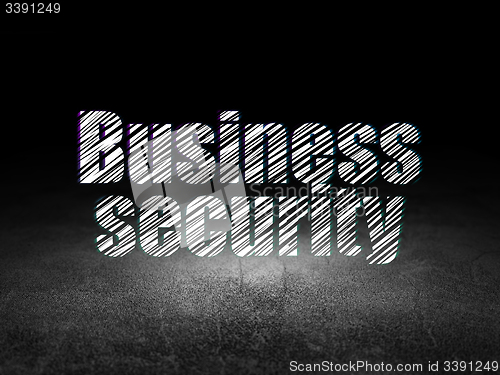 Image of Protection concept: Business Security in grunge dark room