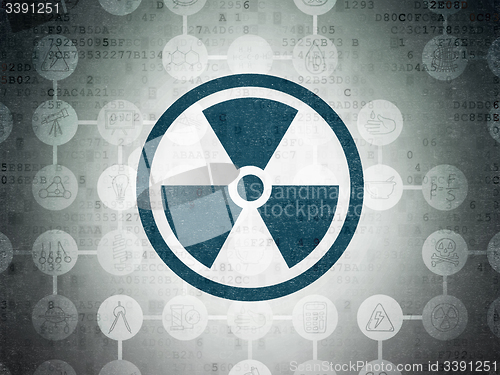 Image of Science concept: Radiation on Digital Paper background