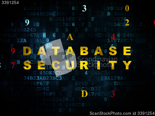 Image of Protection concept: Database Security on Digital background