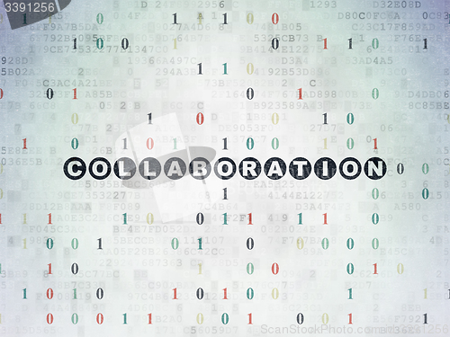 Image of Finance concept: Collaboration on Digital Paper background
