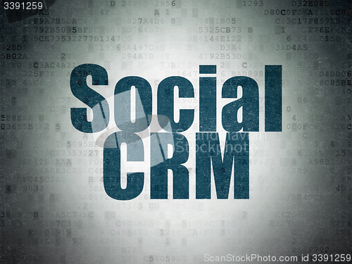 Image of Marketing concept: Social CRM on Digital Paper background