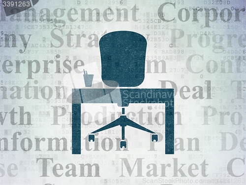 Image of Business concept: Office on Digital Paper background