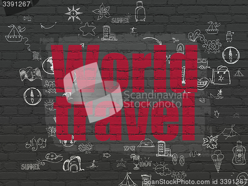 Image of Travel concept: World Travel on wall background