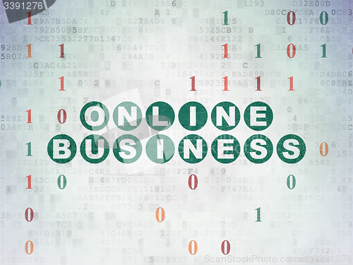 Image of Business concept: Online Business on Digital Paper background