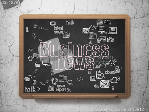 Image of News concept: Business News on School Board background