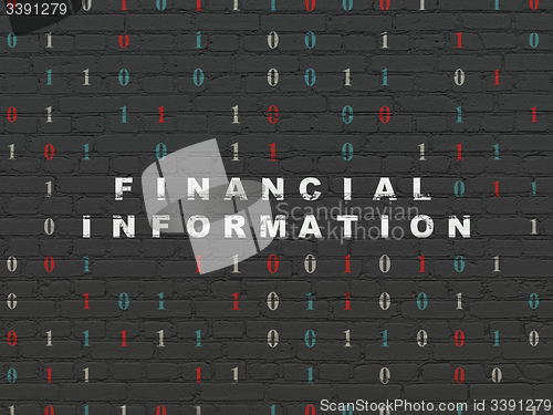 Image of Finance concept: Financial Information on wall background