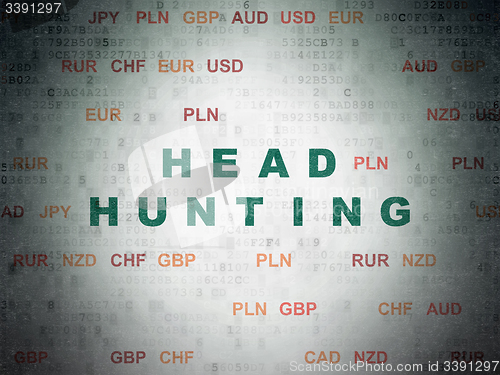 Image of Business concept: Head Hunting on Digital Paper background
