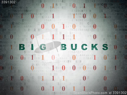 Image of Finance concept: Big bucks on Digital Paper background