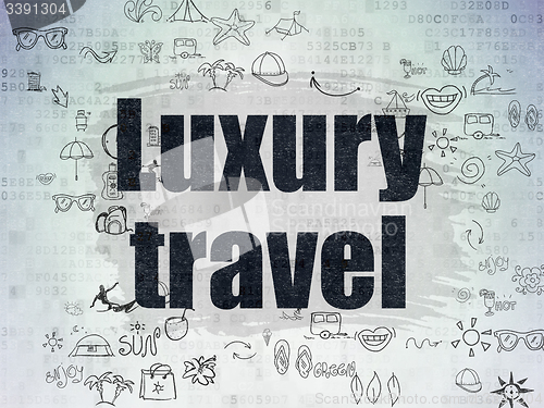 Image of Vacation concept: Luxury Travel on Digital Paper background