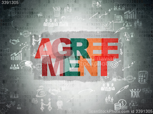 Image of Finance concept: Agreement on Digital Paper background