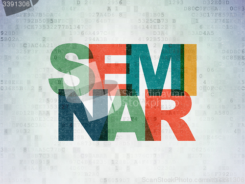 Image of Learning concept: Seminar on Digital Paper background
