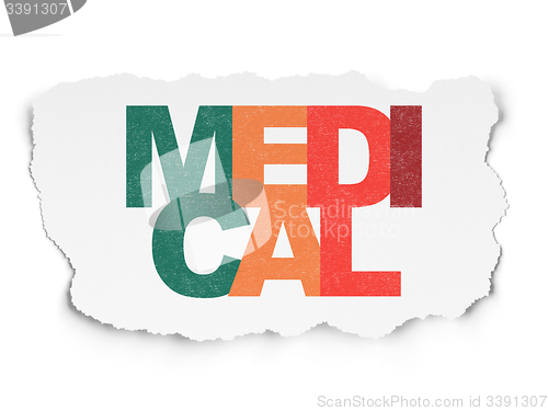 Image of Health concept: Medical on Torn Paper background