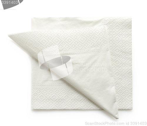 Image of white paper napkins