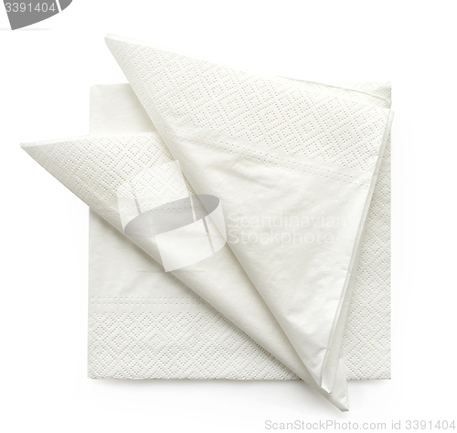 Image of white paper napkins