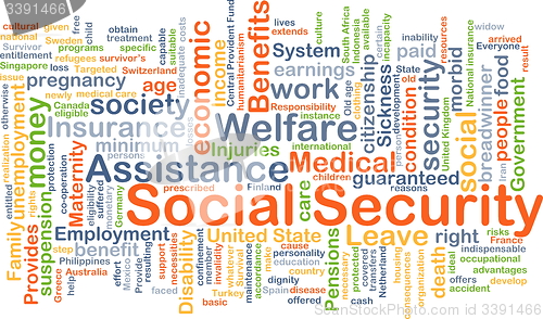 Image of Social security background concept