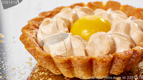 Image of Sweet tartlets filled with cream 