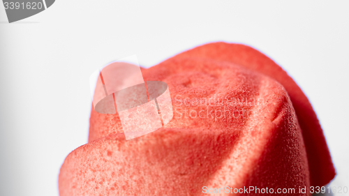 Image of Home made tartlet rose on wooden background. 