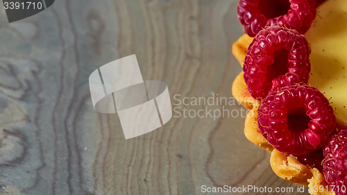 Image of Home made tartlets with raspberries