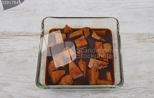 Image of Tofu in marinade