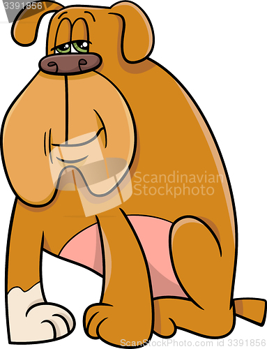 Image of sitting dog cartoon