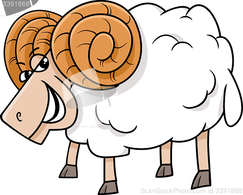 Image of ram farm animal cartoon