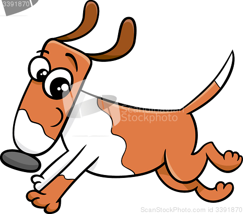 Image of running dog or puppy cartoon