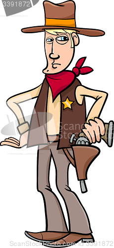 Image of sheriff cowboy cartoon