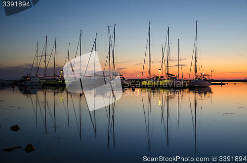 Image of Twilight at a small harbor