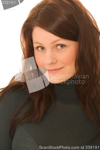Image of Portrait of young beautiful woman