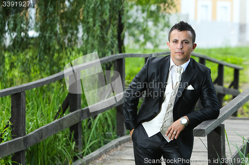Image of Groom posing 