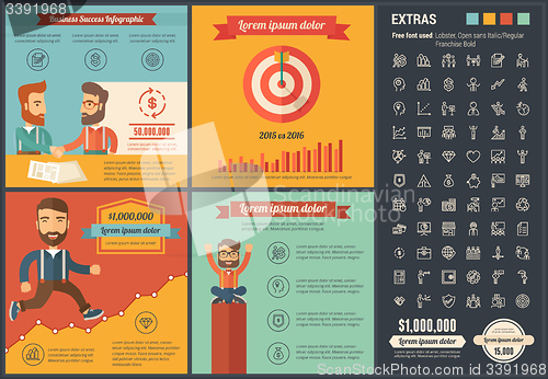 Image of Business flat design Infographic Template