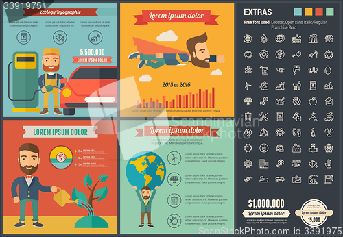 Image of Ecology flat design Infographic Template