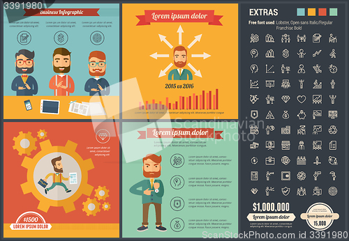 Image of Business flat design Infographic Template