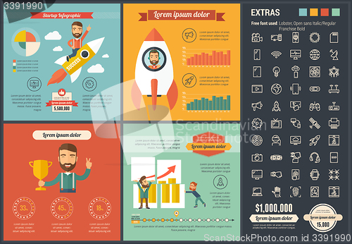 Image of Technology flat design Infographic Template