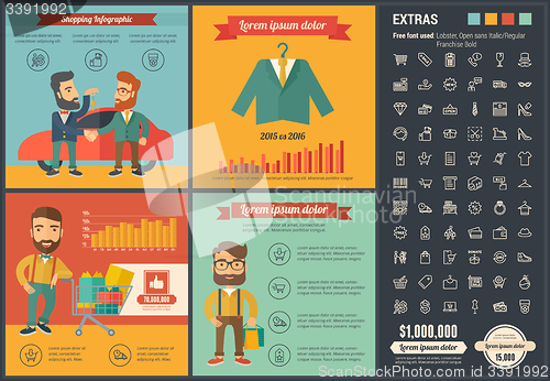 Image of Shopping flat design Infographic Template