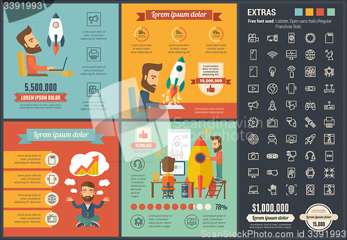 Image of Startup flat design Infographic Template