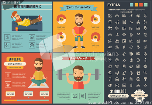 Image of Lifestyle flat design Infographic Template