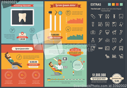 Image of Stomatology flat design Infographic Template