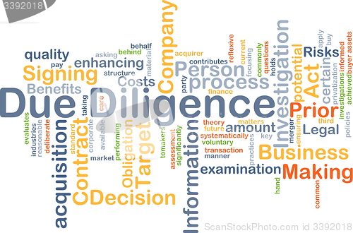 Image of Due Diligence background concept