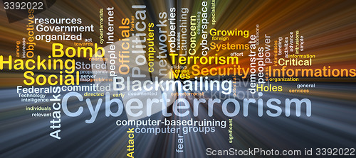 Image of Cyberterrorism background concept glowing